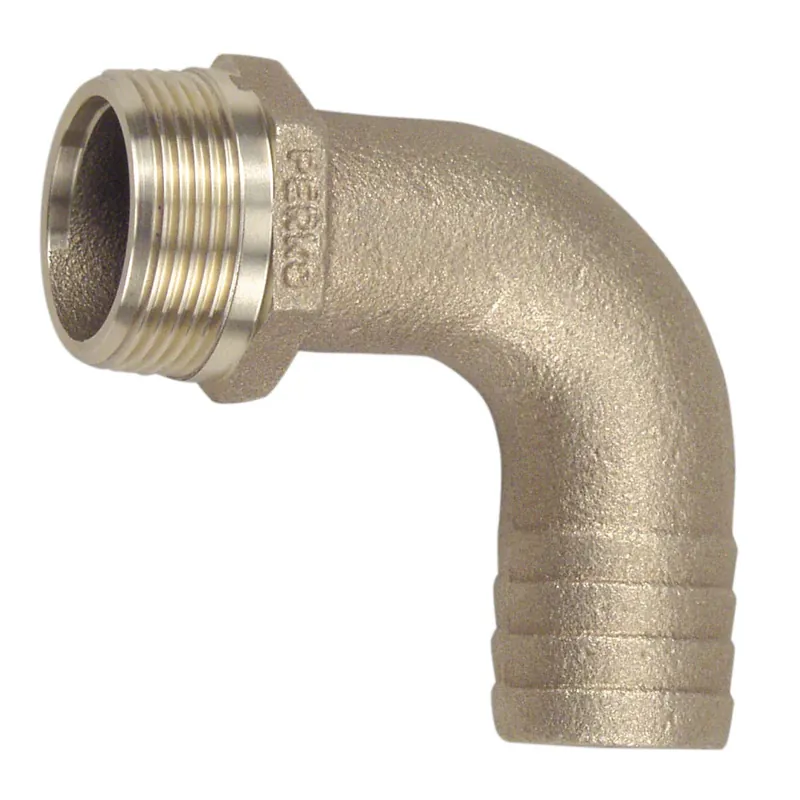 Premium Perko 1-1/4" Pipe to Hose Adapter 90 Degree Bronze MADE IN THE USA