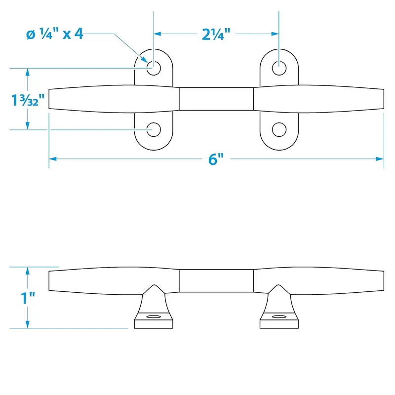 While Supplies Last Seachoice Stainless Steel Hollow Base 6 In. Boat Dock and Anchor Line Cleat