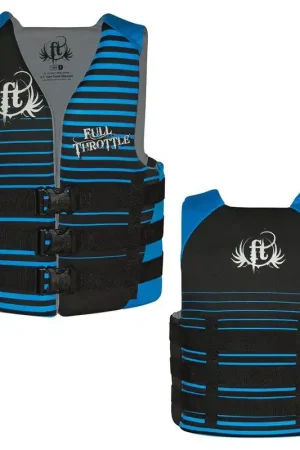 Hot Picks Full Throttle Teen Rapid Dry PFD Blue #142000-500-010-16