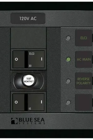 Top Pick Blue Sea Panel 360 120v AC 1-Position with ELCI Main 30a Fr #1190