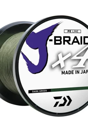 Bargain Daiwa J-Braid X4 Braided Line Dark Green 10 lb 300 Yards #JB4U10-300DG