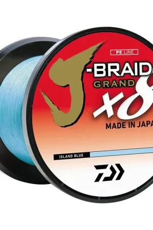 Professional Grade Daiwa J-Braid X8 Grand Braided Line Island Blue 30 lb 300 Yards #JBGD8U30-300IB