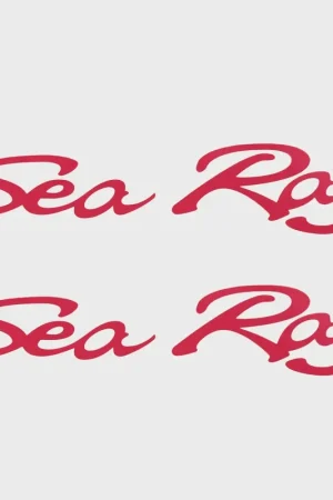 Sea Ray Boat Brand Decals 1E01 | Rose Pink Logo Sticker (Pair) Price Drop