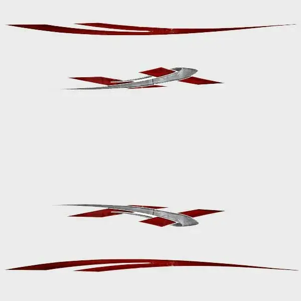 Larson Boat Graphic Decals 05730589 | Senza Red Stickers (Set of 4) Limited Time